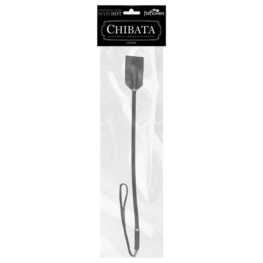 Chibata Sensual Tradicional Preta 50cm Hot Flowers