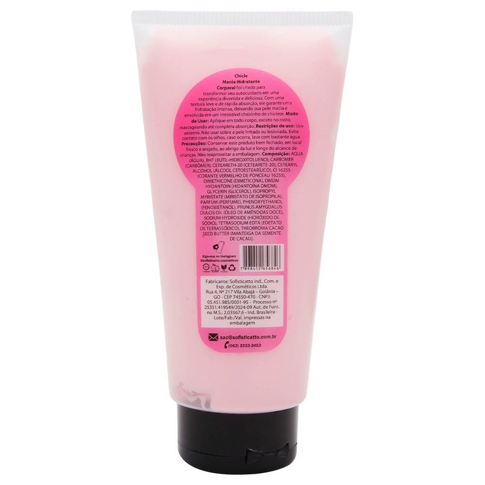 Chiclé Mania Hidratante Corporal 180g Sofisticatto