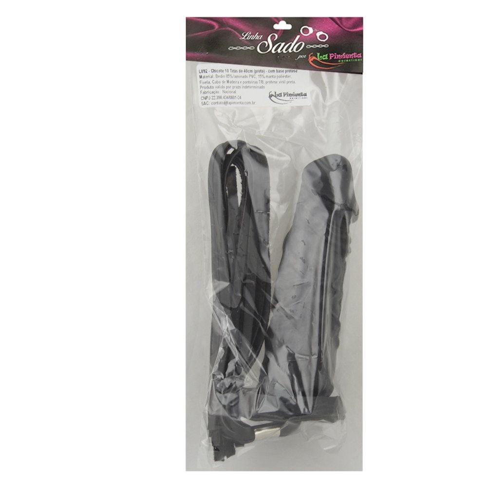 Chicote 10 Tiras Bidim 40cm Base Prótese La Pimienta