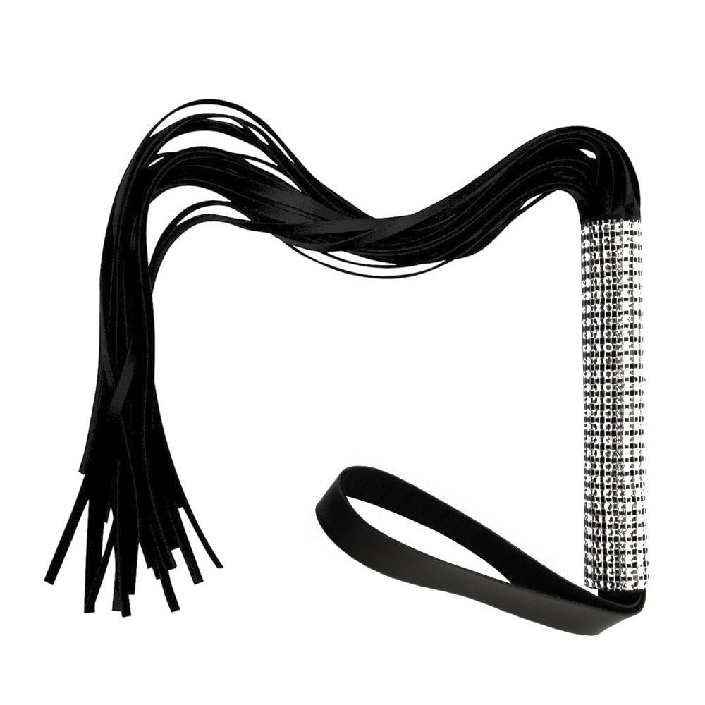 Chicote Base Strass Tiras 40cm Dominatrixxx