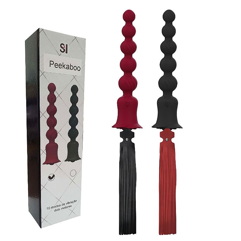 Chicote com Vibrador - Peekaboo - ALWUP - Vinho