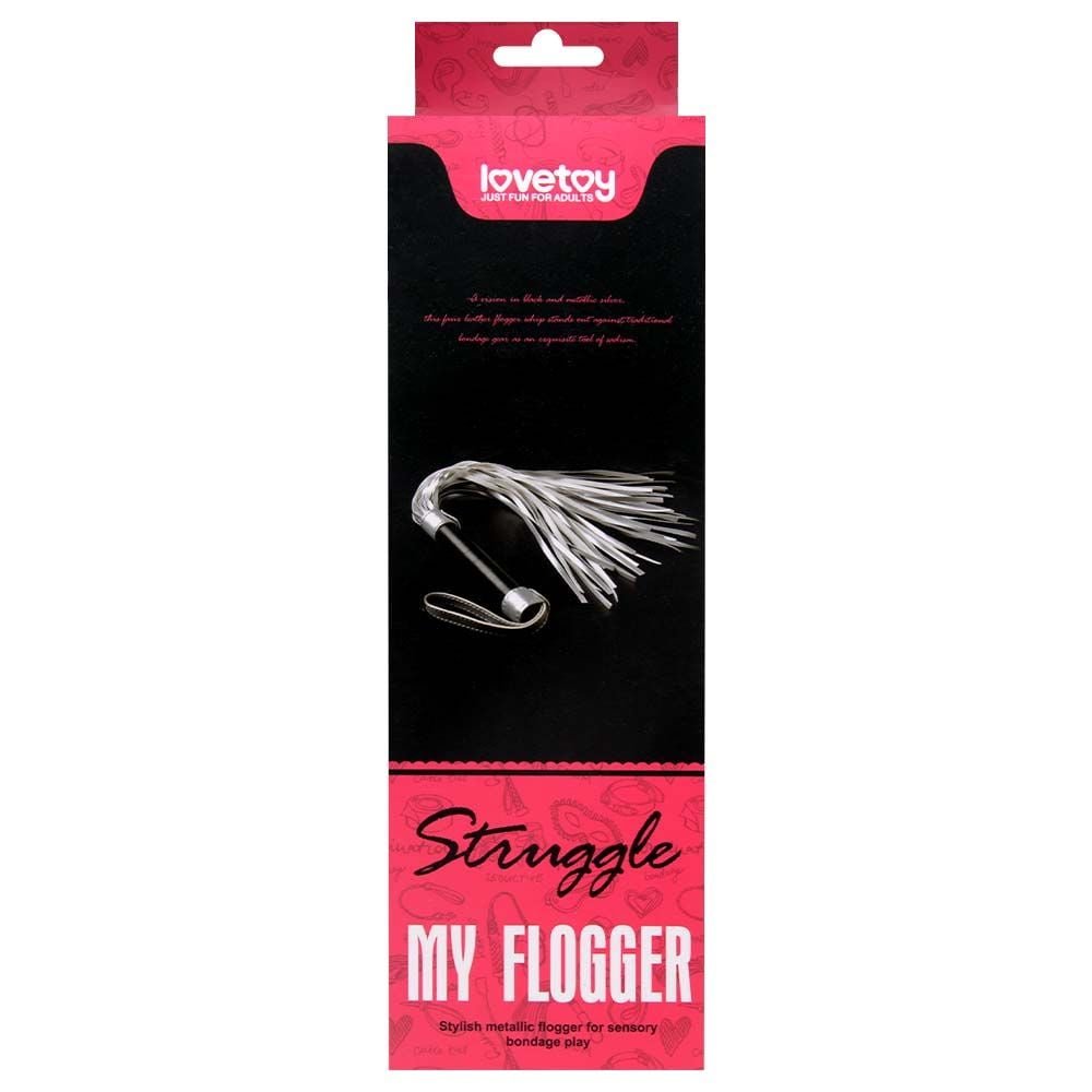 Chicote Couro Luxo Struggle Flogger Lovetoy Vipmix