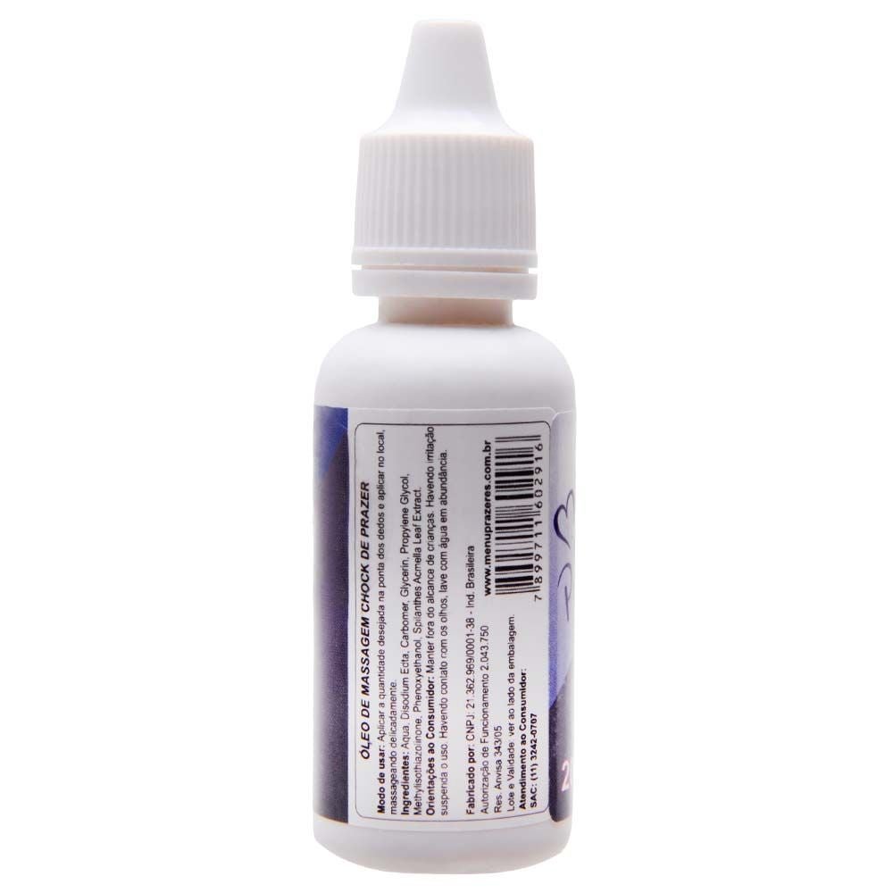 Chock De Prazer Excitante 20ml Menu Dos Prazeres