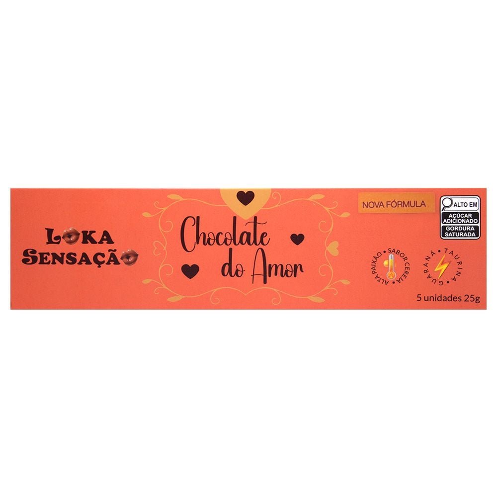 Chocolate Do Amor Excitante 05 Unidades Loka Sensação