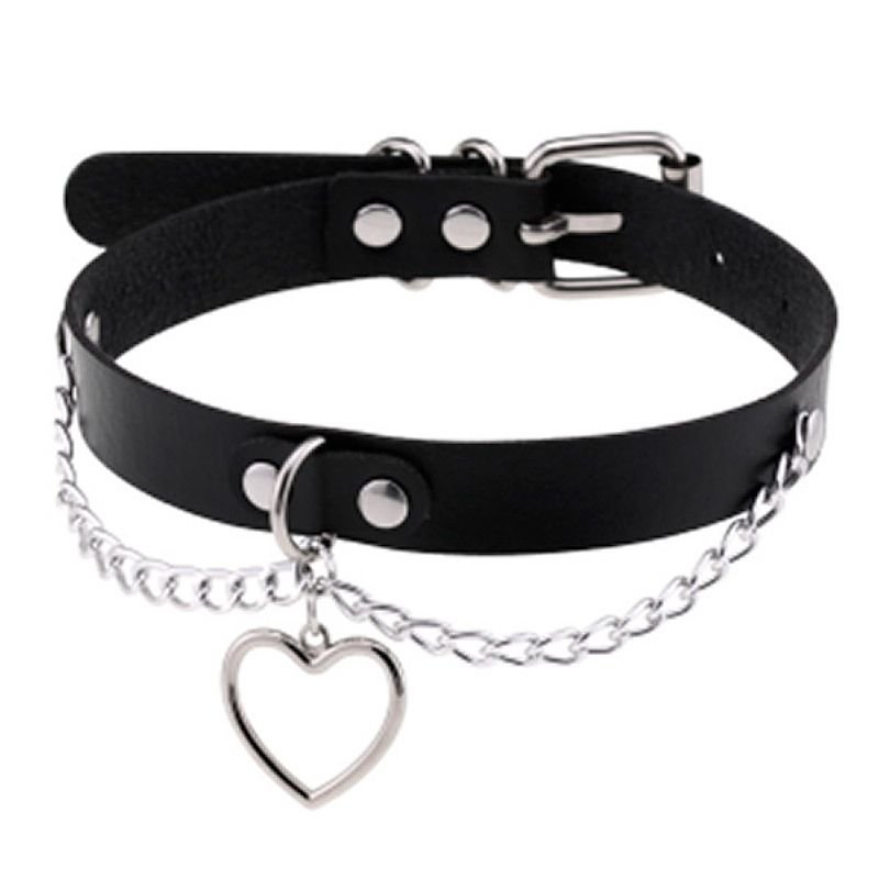 Choker Rebite - Coleira com Coração e Corrente 2