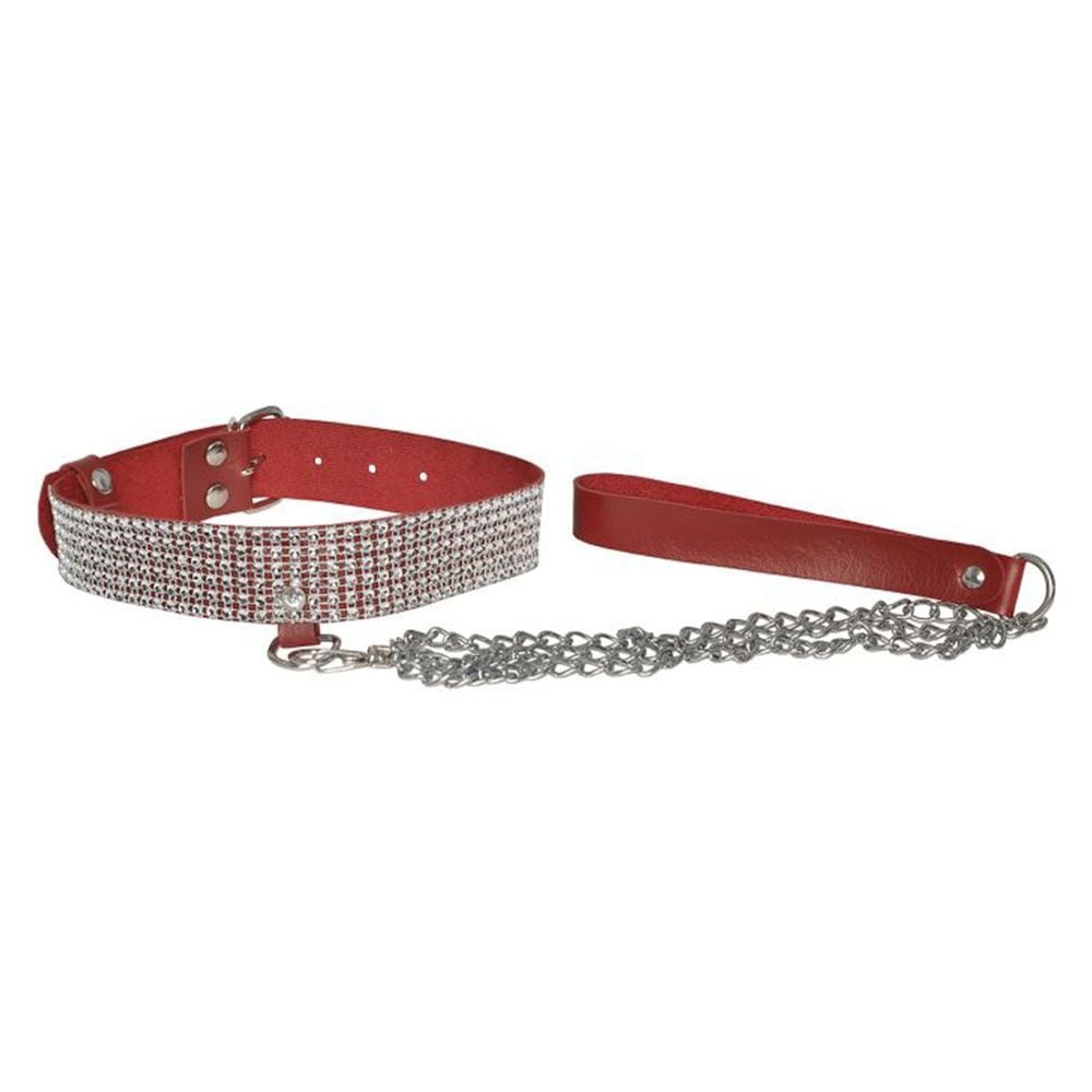 Choker Strass Com Guia Dominatrixxx