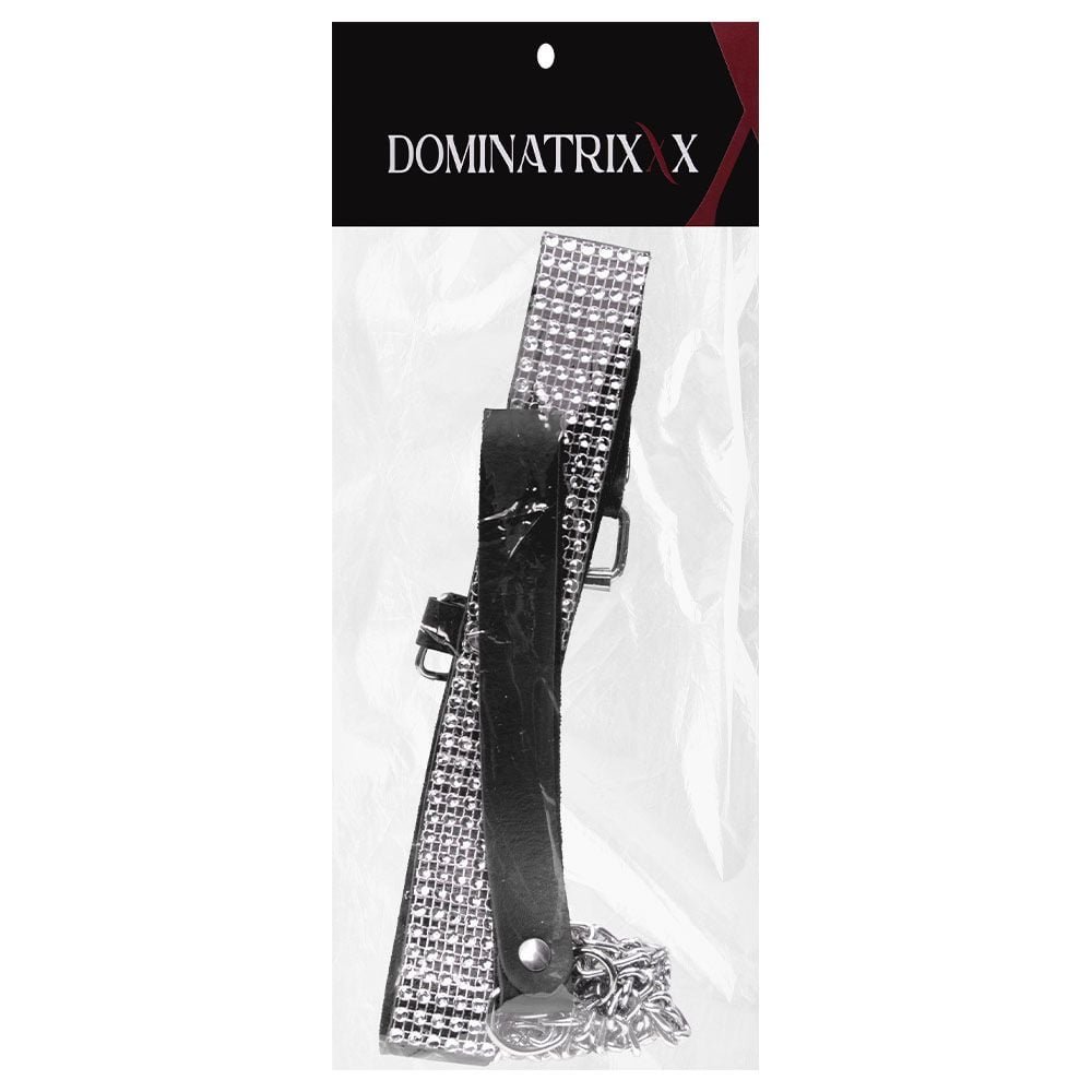 Choker Strass Com Guia Dominatrixxx