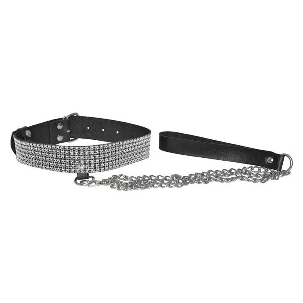 Choker Strass Com Guia Dominatrixxx
