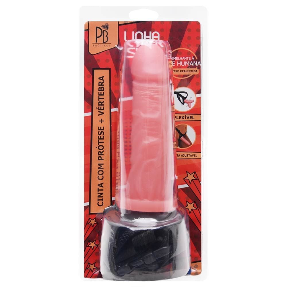 Cinta Com Pênis Cyber 16,5 X 3,6cm Vértebra Pau Brasil