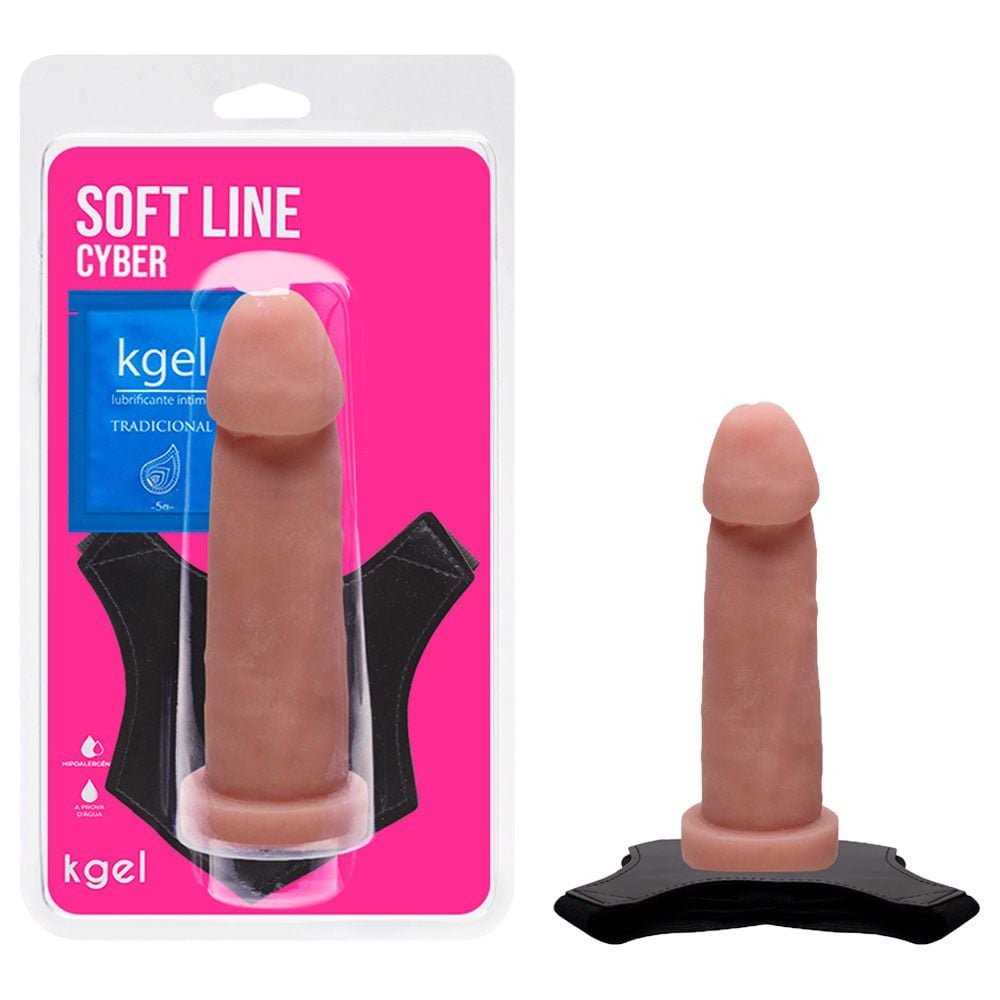 Cinta Com Pênis Cyber Vertebrado 19 X 4,5cm Kgel