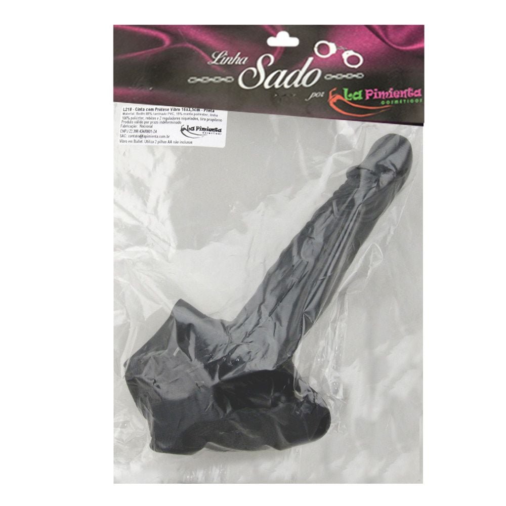 Cinta Com Prótese E Vibro De 16 X 3,5cm La Pimienta