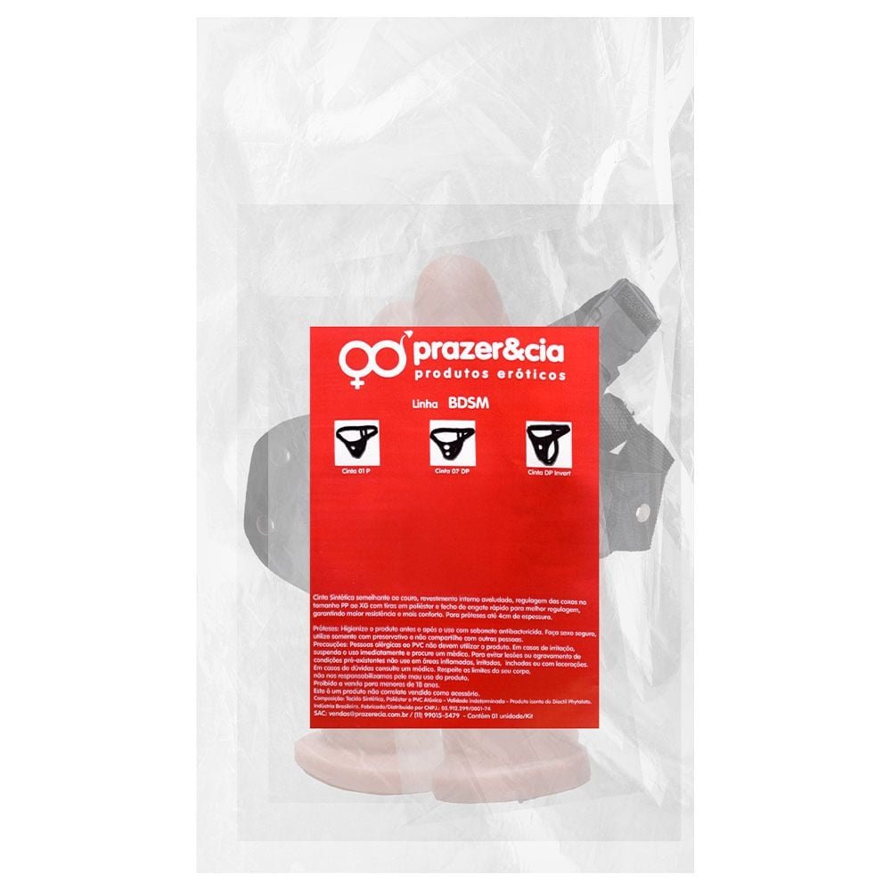 Cinta Dp Invertida 02 Pênis 12 E 17cm Prazer E Cia