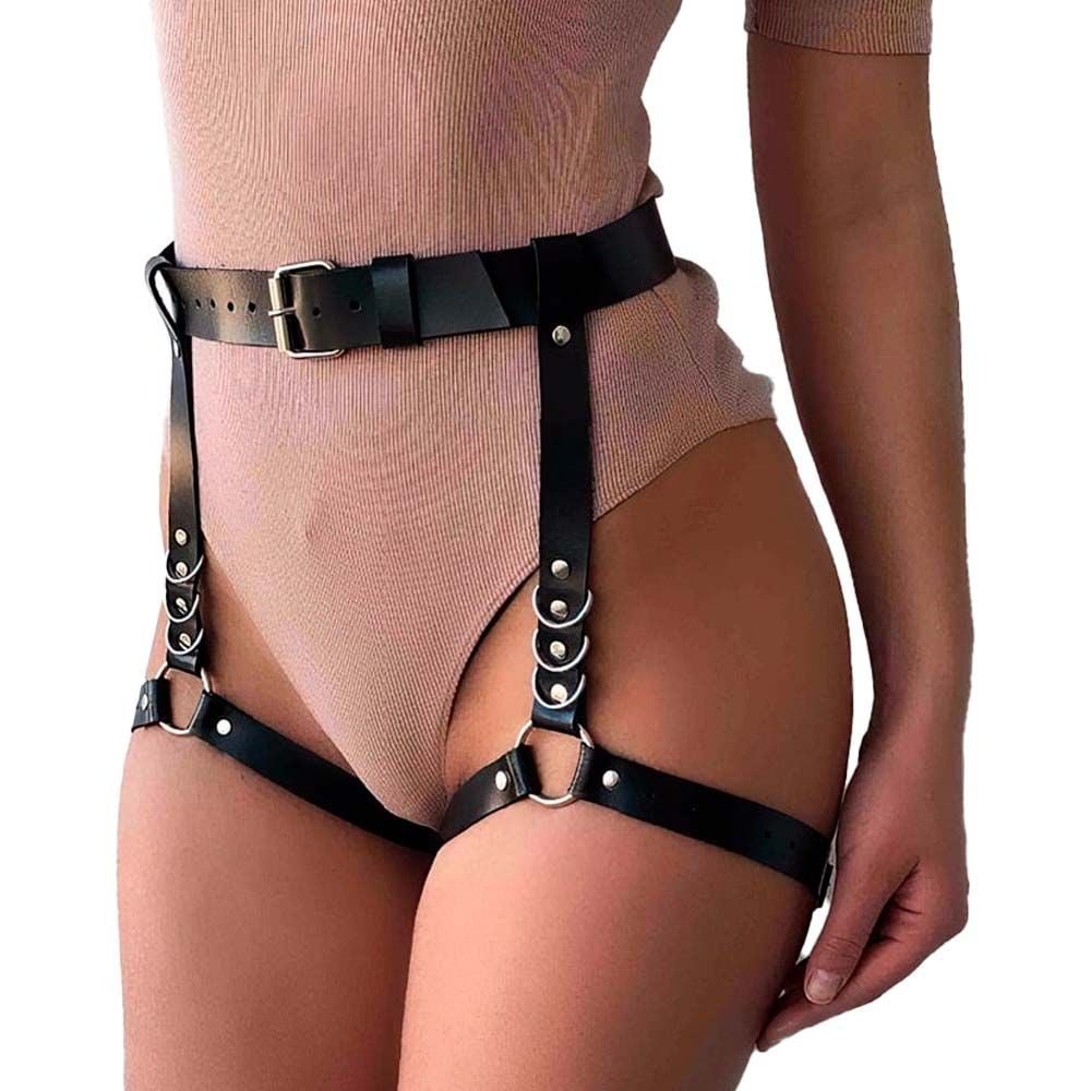 Cinta Liga Kit Fetiche Perna E Cintura Sexy Import