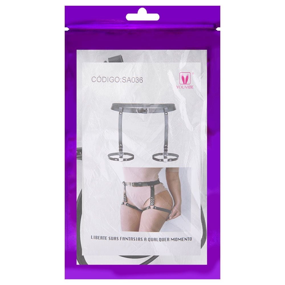 Cinta Liga Sado De Couro Sintético Youvibe Vipmix