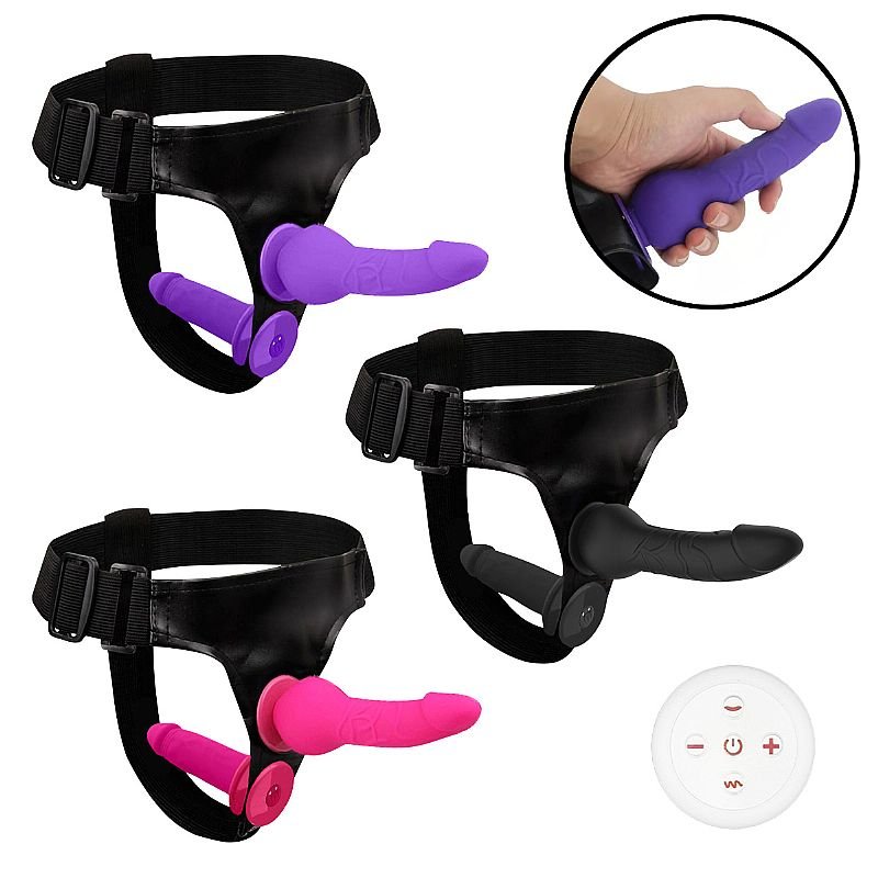 Cinta Peniana com Dildo Duplo - Preto