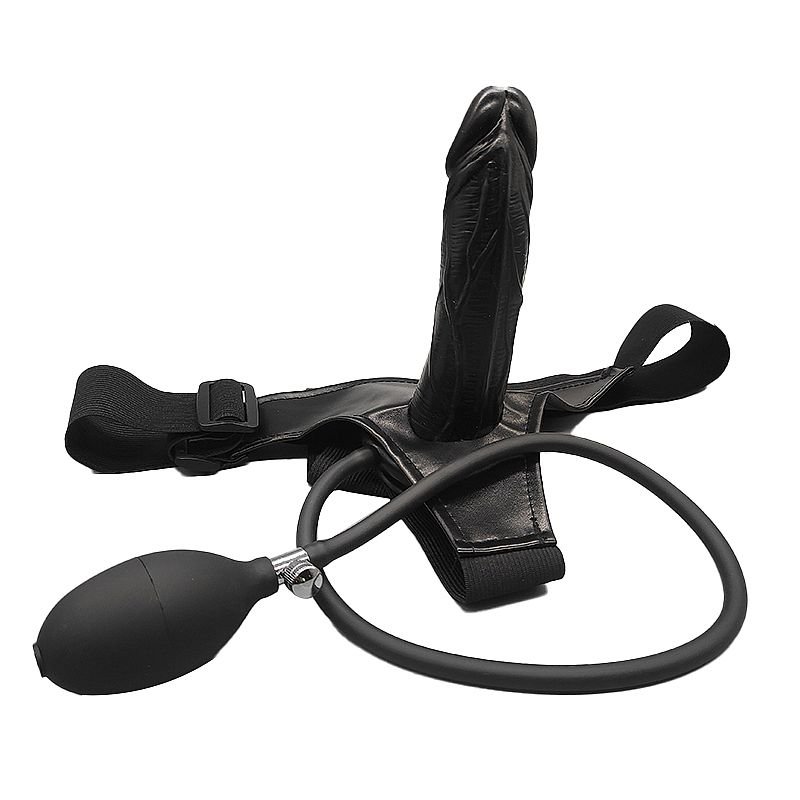 Cinta Peniana com Pênis em Silicone Inflável - 17.5 X 3.8