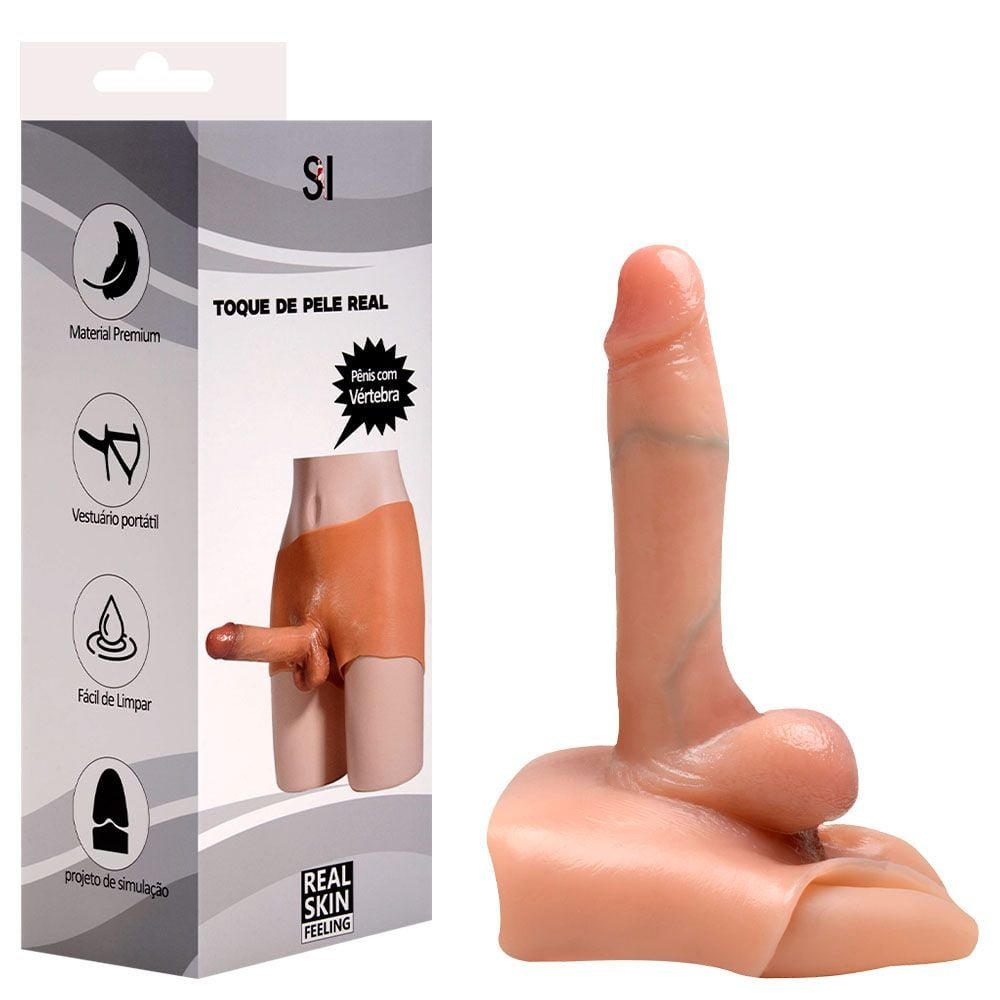 Cinta Silicone Com Prótese 18,5 X 3,8cm Sexy Import
