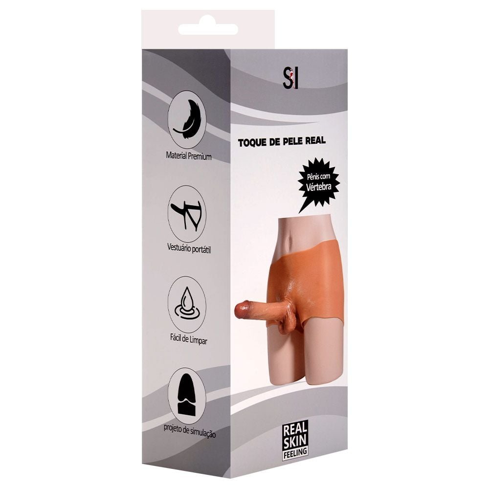 Cinta Silicone Com Prótese 18,5 X 3,8cm Sexy Import