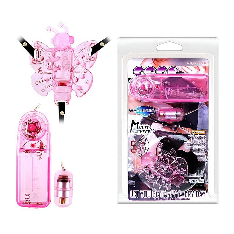 Cinta Vibratória Com Formato de Borboleta - Baile - Rosa