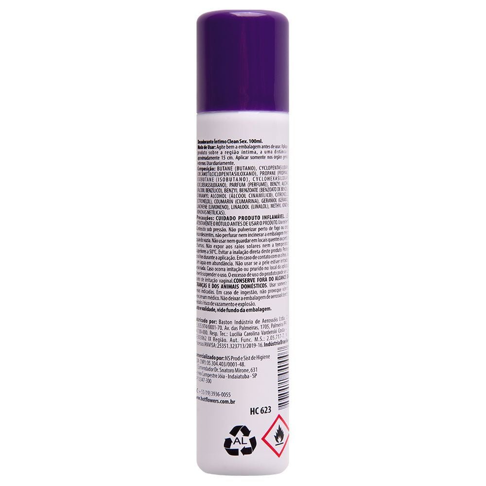 Clean Sex Desodorante íntimo Spray 100ml Hot Flowers