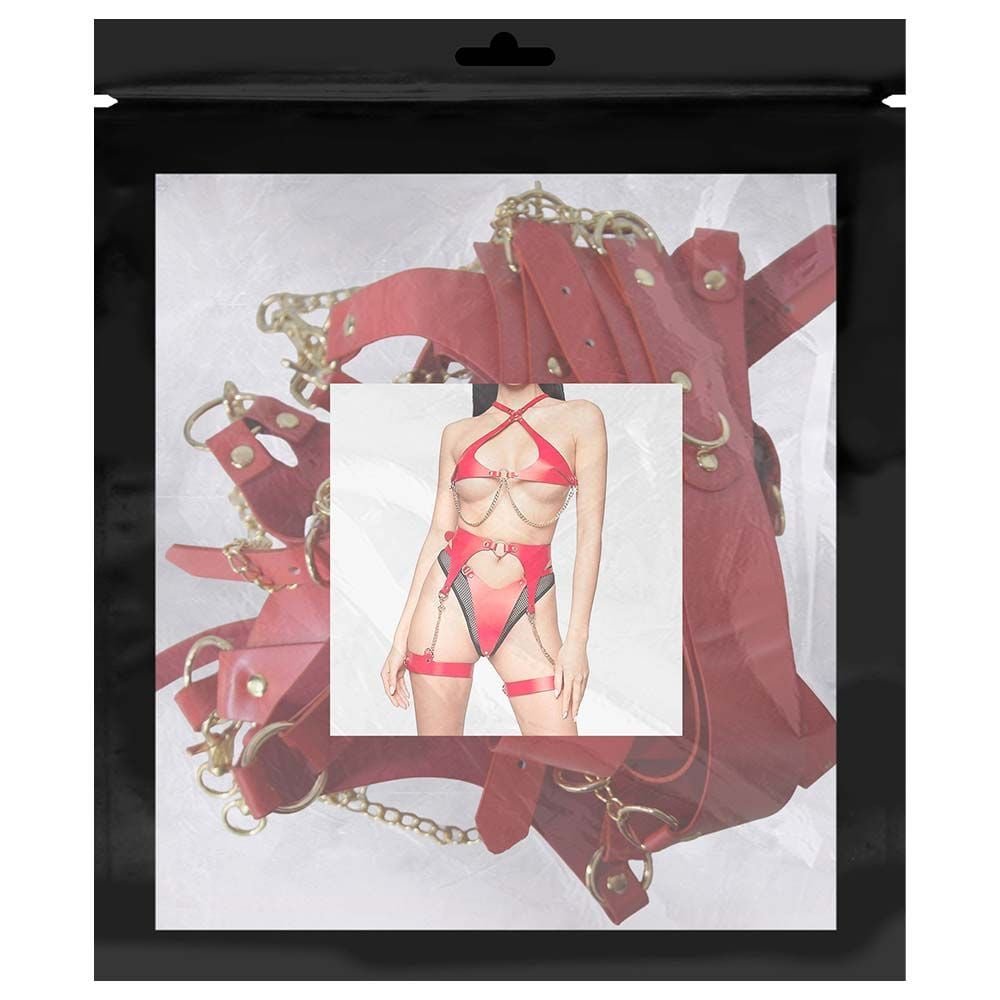 Conjunto Harness Top Calcinha Cinta Liga Sexy Import