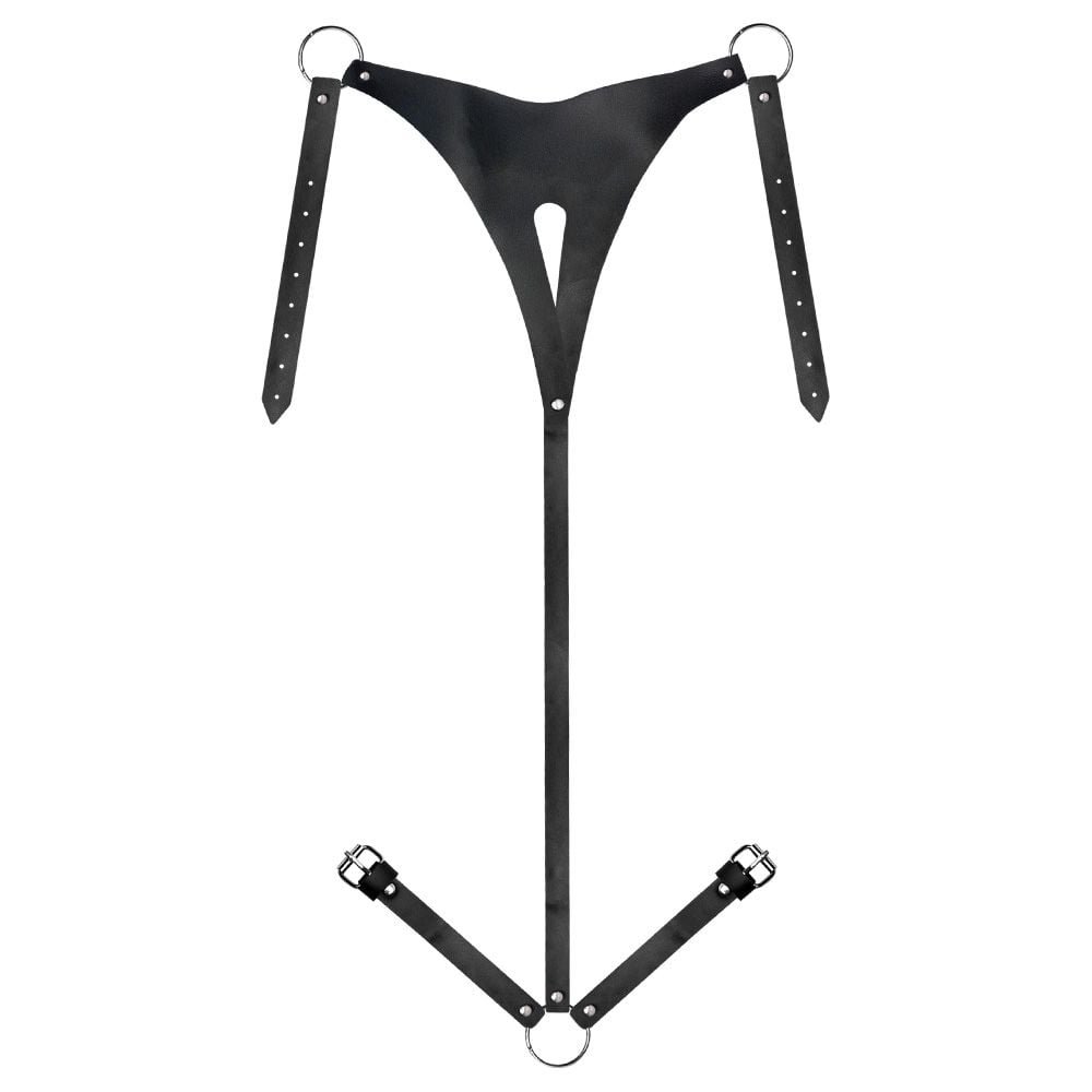 Conjunto Harness Top E Calcinha Couro 1 Sexy Import