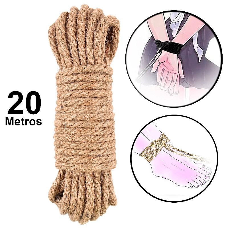 Corda Sado de Fibra Natural - Bondage - 20 Metros
