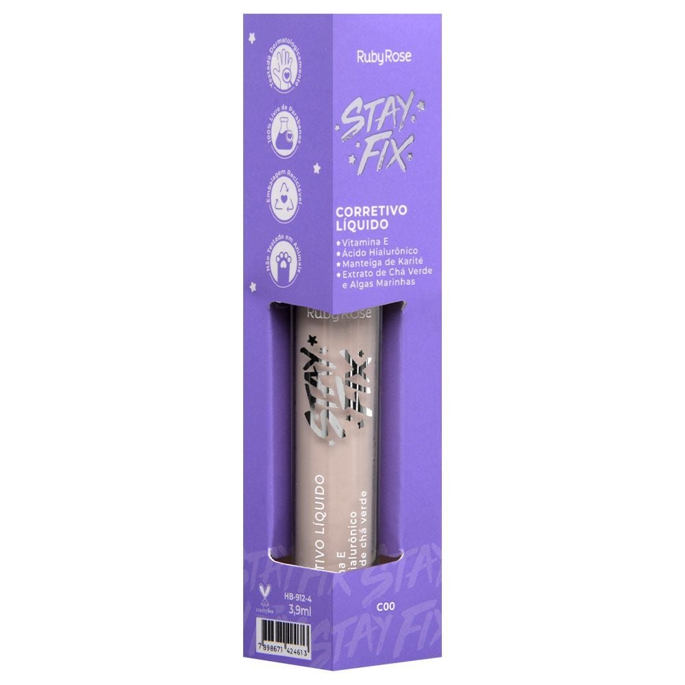 Corretivo Líquido Stay Fix 3,9ml Ruby Rose