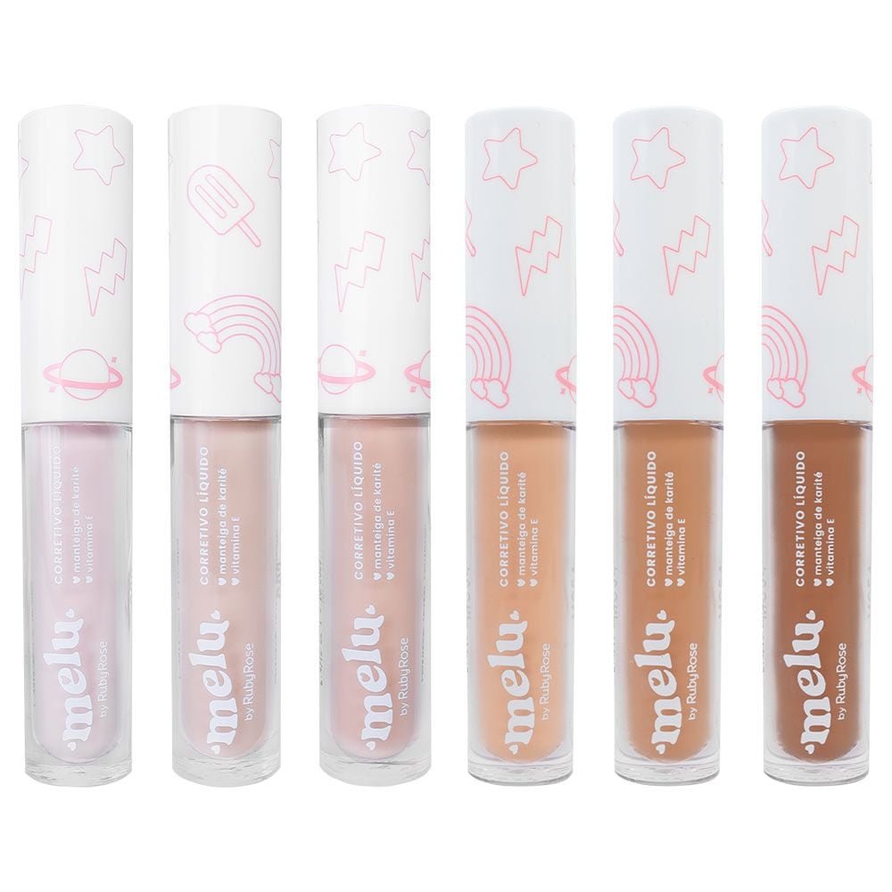 Corretivo Líquido Vitamina E 3,5ml Melu Ruby Rose