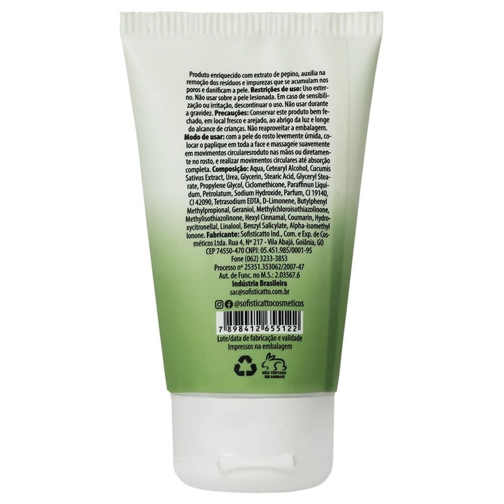 Creme Facial Noturno Com Pepino 60g Sofisticatto