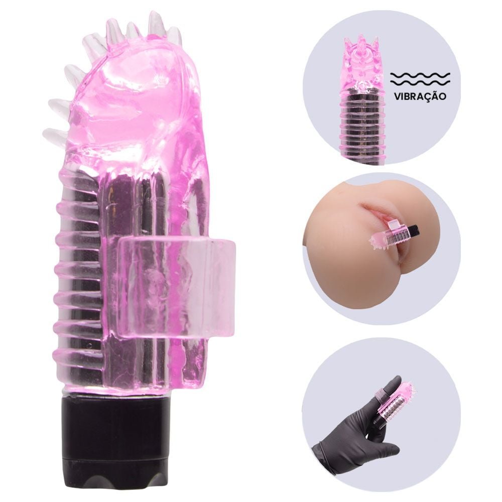Dedeira Vibratória Com Saliências Finger Vibrator Vipmix