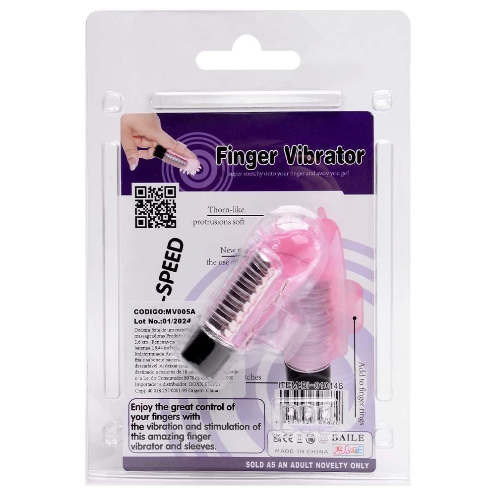 Dedeira Vibratória Com Saliências Finger Vibrator Vipmix
