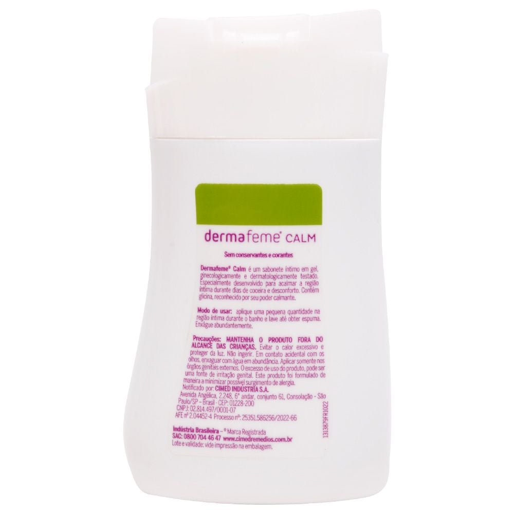 Dermafeme Calm Sabonete íntimo 100ml Cimed