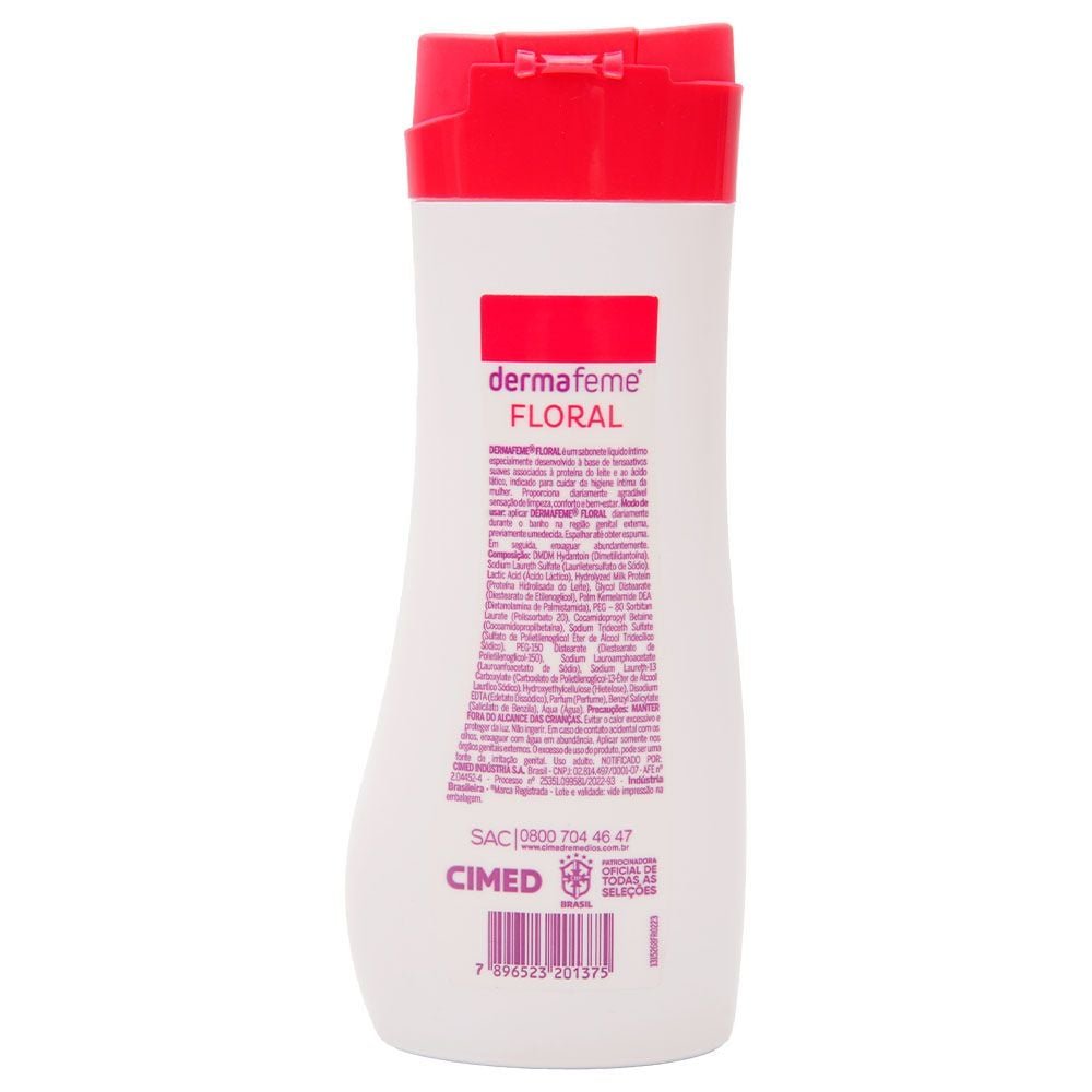 Dermafeme Floral Sabonete íntimo 200ml Cimed