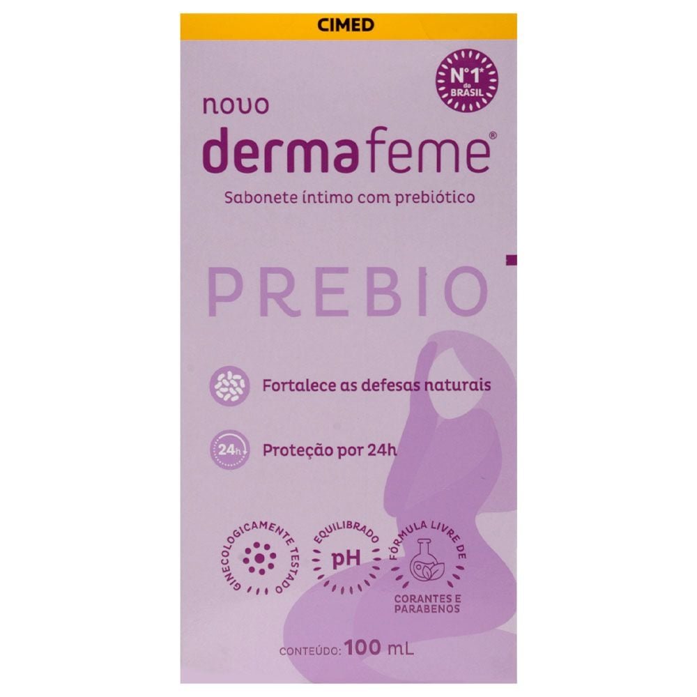 Dermafeme Prebio Sabonete íntimo 100ml Cimed