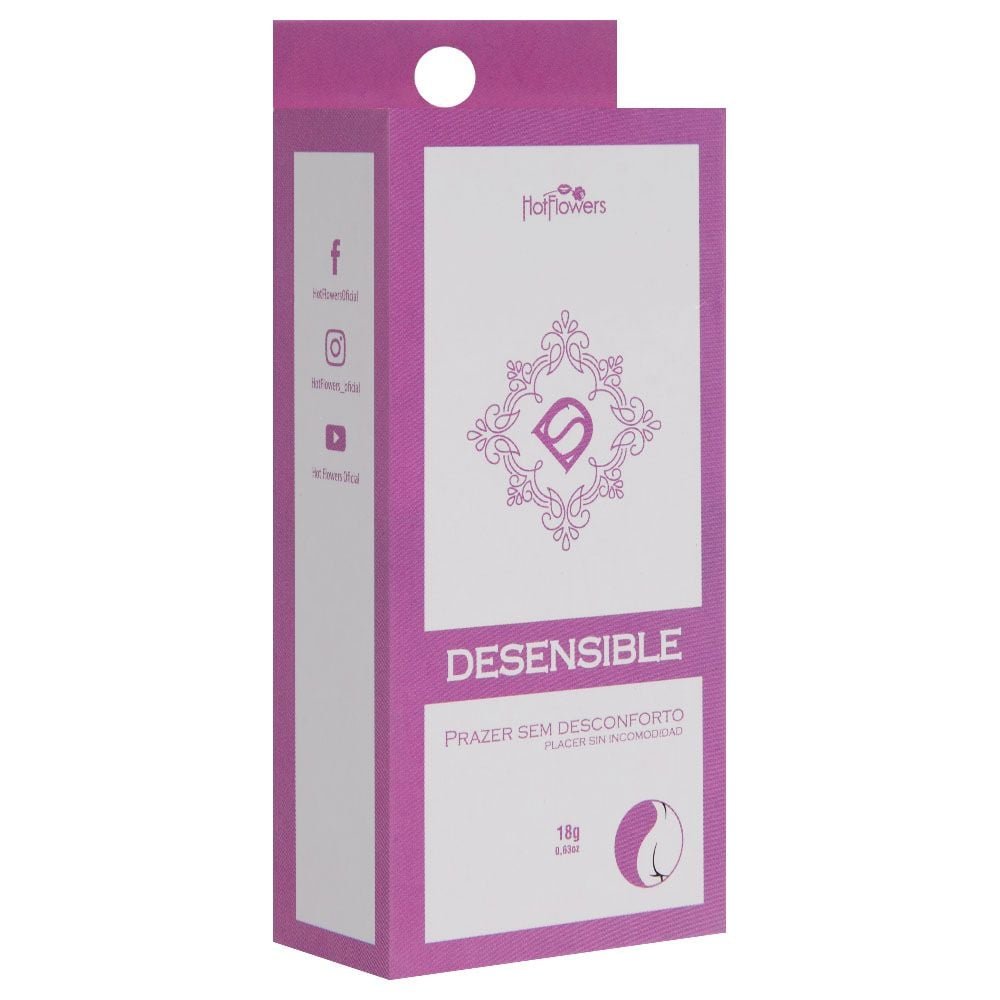 Desensible Gel Facilitador Anal 18g Hot Flowers