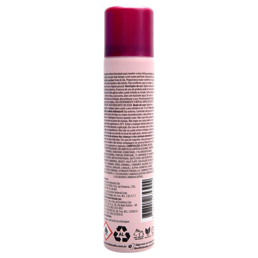 Desodorante íntimo Aerossol Aromático 100ml Sofisticatto