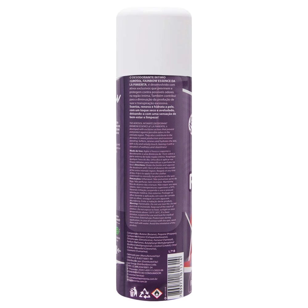 Desodorante íntimo Rainbow 166ml La Pimienta