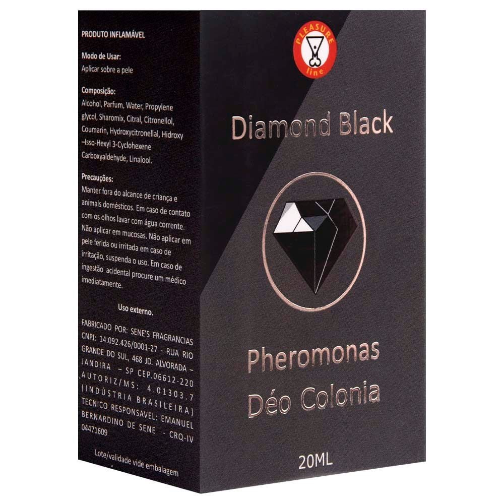 Diamond Black Deo Colônia Masculina Pheromonas 20ml Pleasure Line