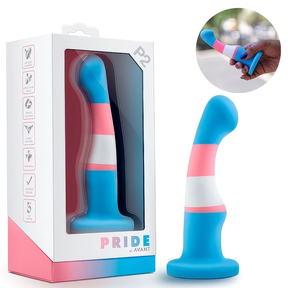 Dildo Azul E Rosa Com Ventosa 15,2 Cm Pride P2 Sexy Import