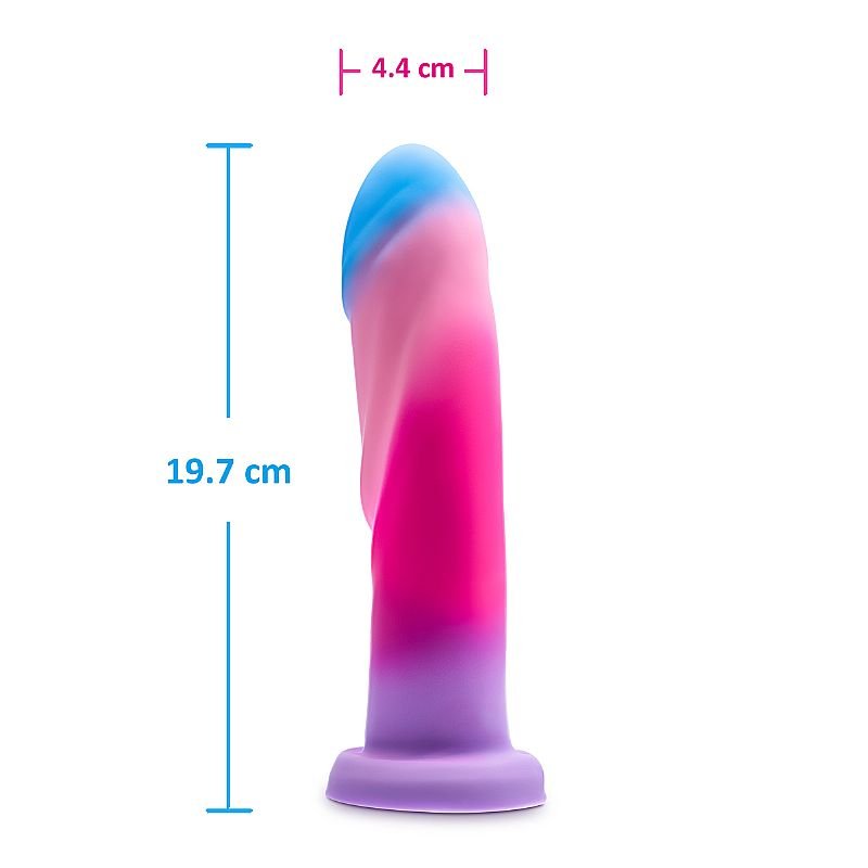 Dildo com Ventosa - 19,7 x 4,4 - Purio - Blush - Azul