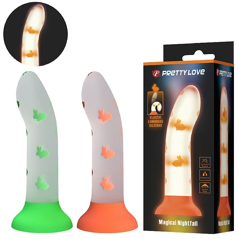 Dildo com Ventosa - Brilha no Escuro - Magical Night - Pretty Love - Verde