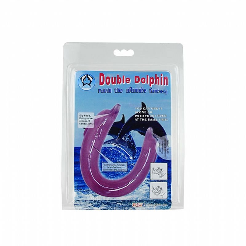 Dildo em Formato de Golfinho- Double Dolphin - Baile - Rosa