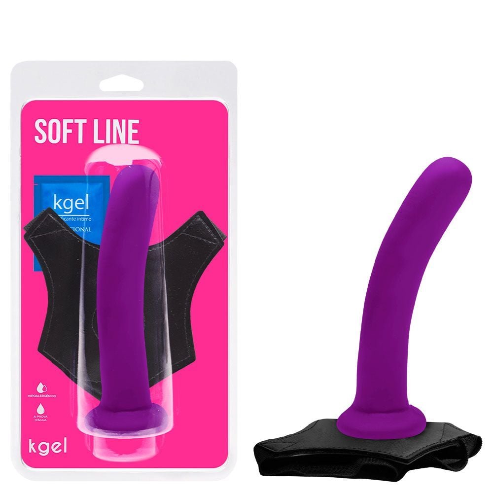 Dildo Ponto G Colors 17 X 4cm Com Cinta Kgel