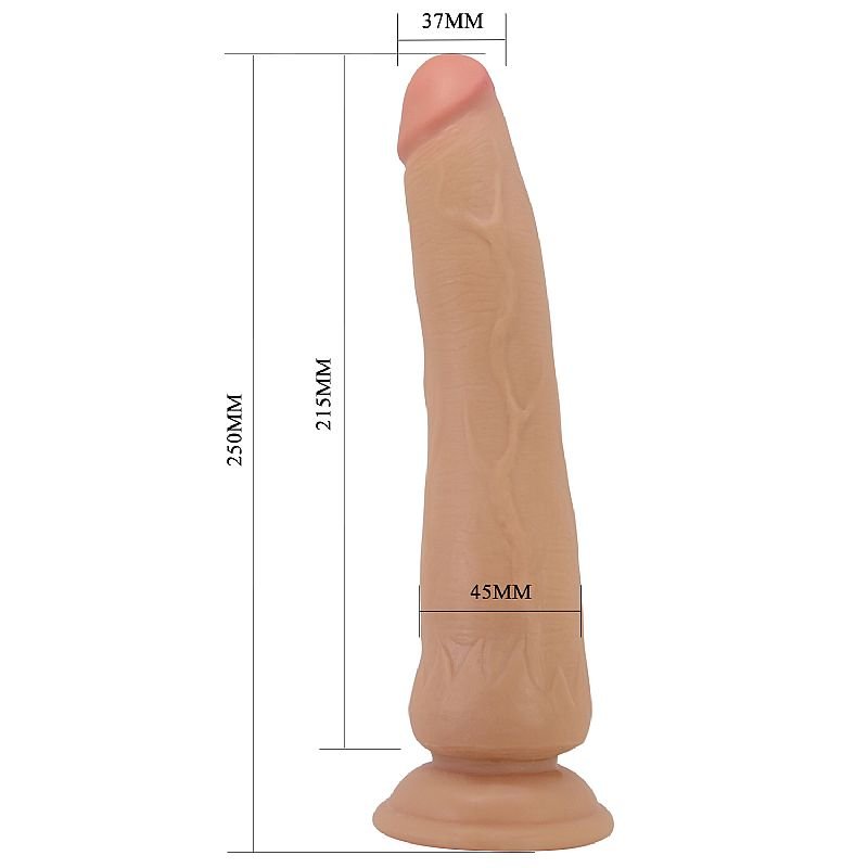 Dildo Realístico com Dupla Camada - Tiemeyer / Bege - 25,0 X 4,5 cm - Pretty Love