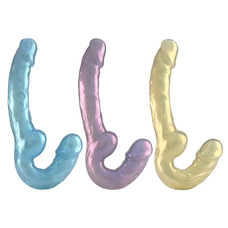 Dildo Realístico Curvado - Strapless - 23,0 x 3,8 - Dourado