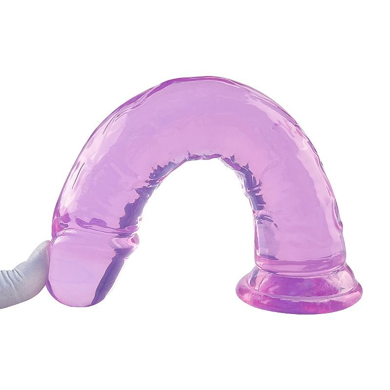 Dildo Realístico - Transparente - 21,5 x 4,2 - Roxo