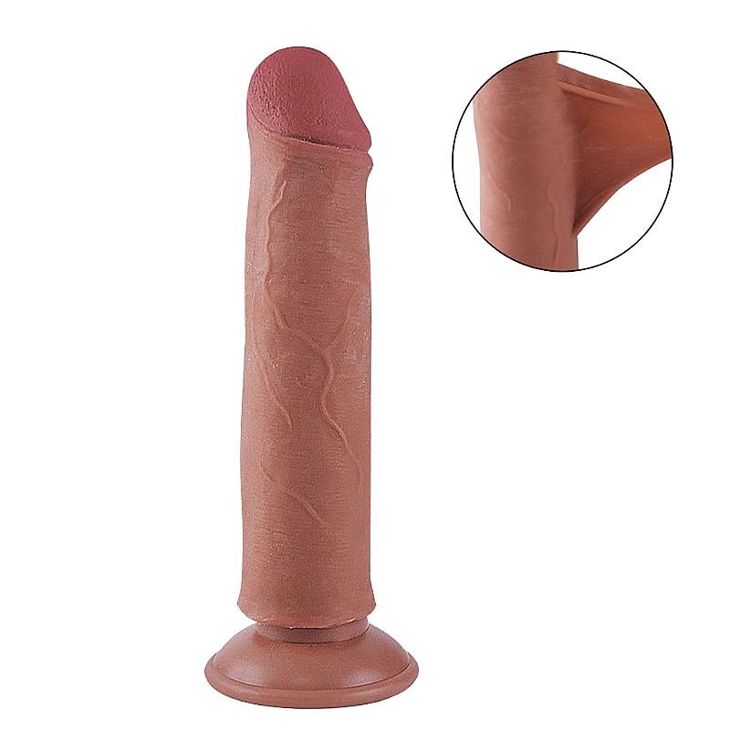 Dildo Super Realístico Dupla Camada - Ventosa - 20,0 X 4,2 cm