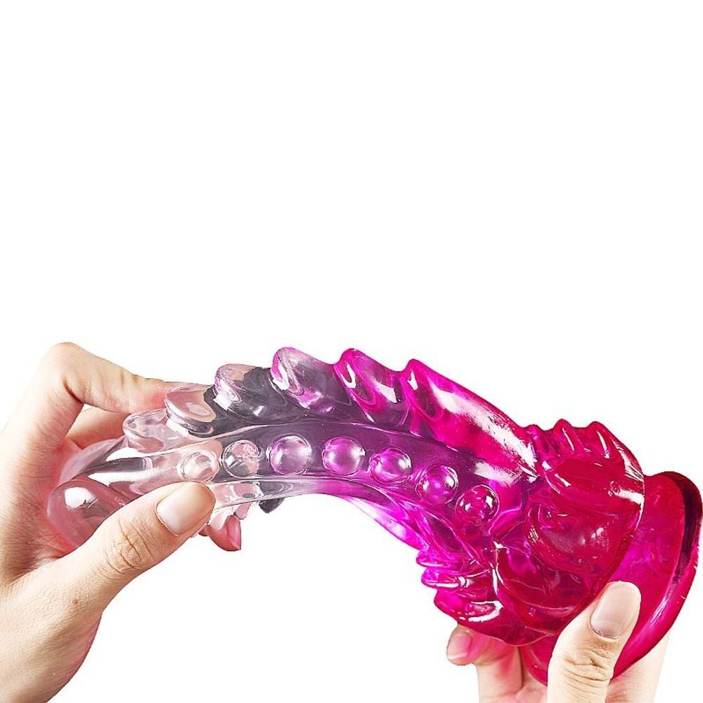 Dildo Transparente Com Rosa Godzilla Sexy Import