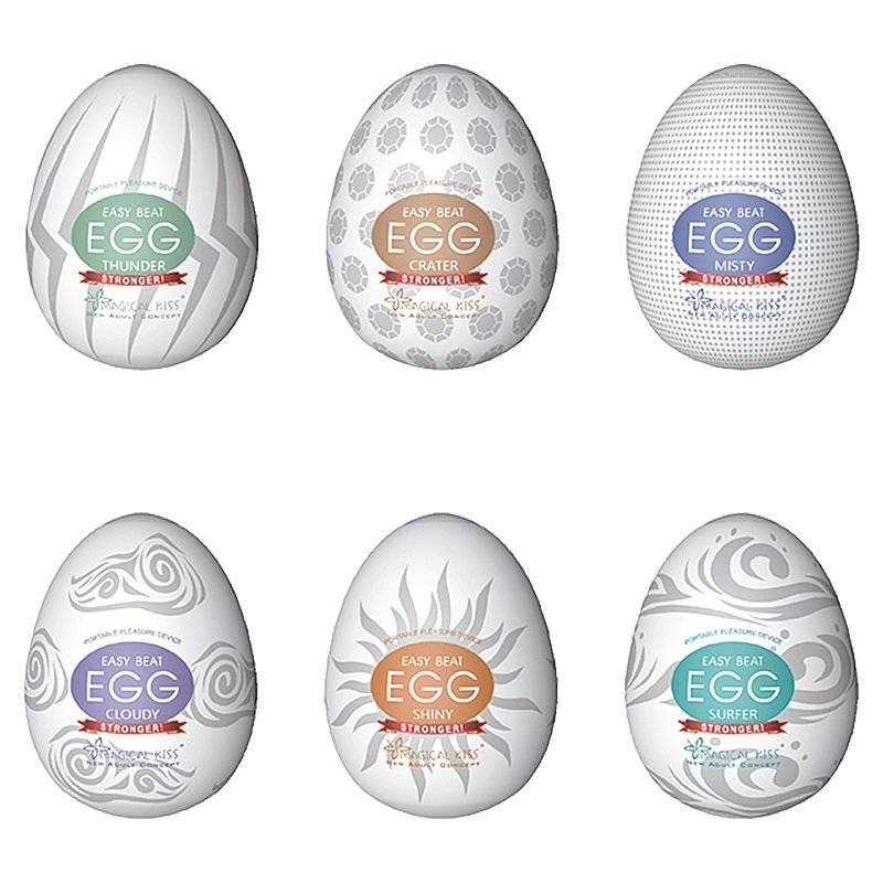 EGG Magical Kiss Hard 2 - Masturbador Masculino - Kit com 6 Unidades - Magical Kiss